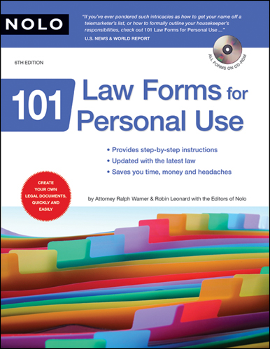 Title details for 101 Law Forms for Personal Use  by Robin Leonard - Available